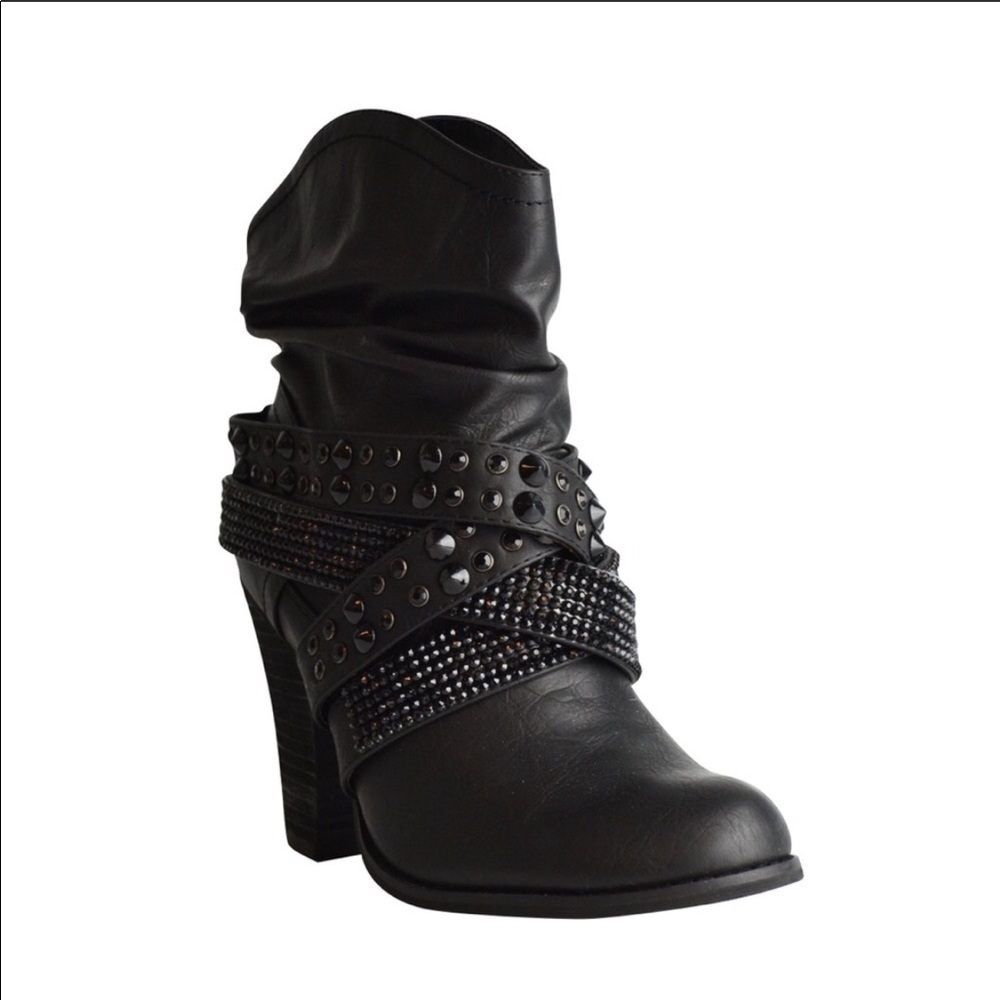 Not Rated- Size 10 Black Bling Boots/ booties